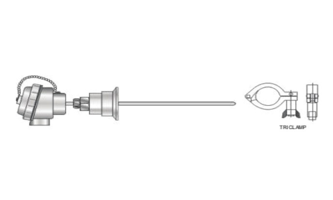 RTD Assembly with Adjustable Tri-Clamp Connection