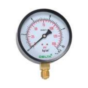 Steel Case Pressure Gauge — Black Powder Coated